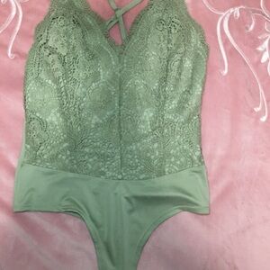 Green Lace Bodysuit